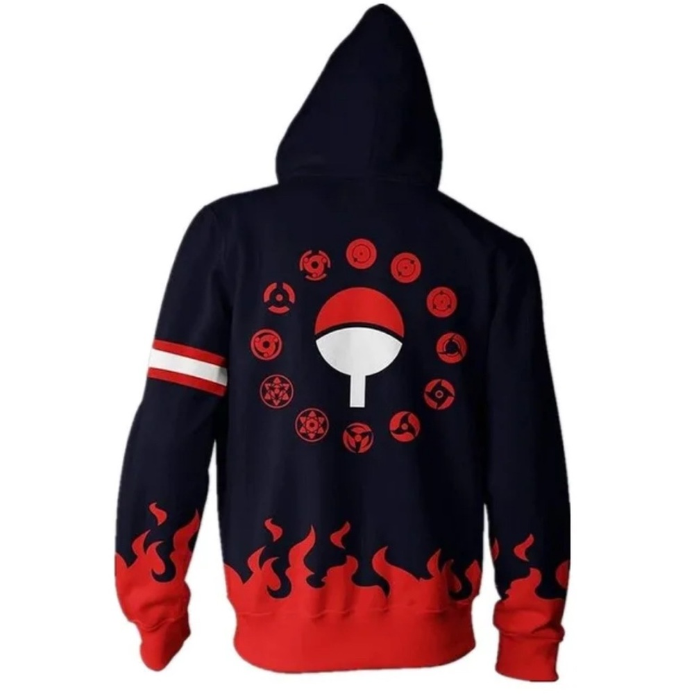 Black and Red Graphic Hoodie